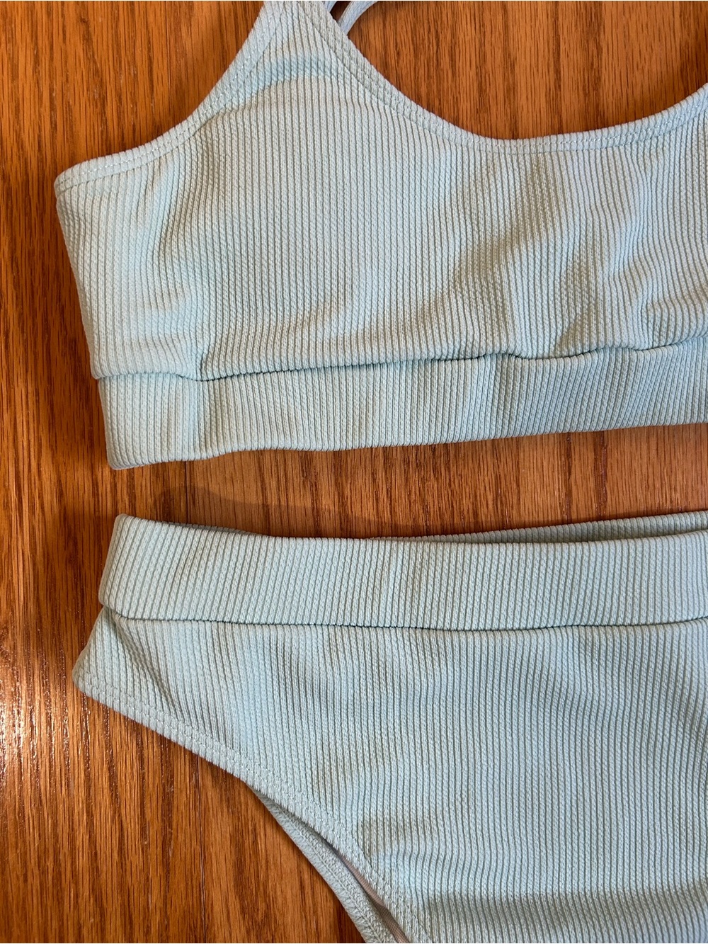 Mint Ribbed Two-Piece Bikini Set - Picture 2 of 6